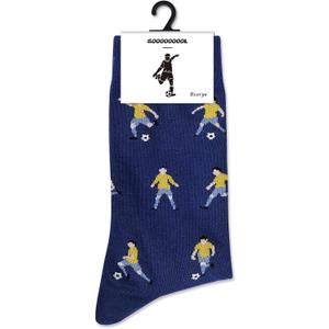 Bxoryn Funny Soccer Socks - Funny Gifts for Men - Football Crew Socks Holiday Birthday Athletic Gifts for Sport Lovers Fans Coach Players Father's Day - 1 Pair, Size 10-13