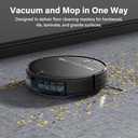 Robot Vacuum and Mop Combo, 2-in-1 Robot Vacuum Cleaner, Perfect for Pet Hair, Hard Floor and Carpet, Anti-Bump, Anti-Fall, App, Voice and Remote Control (Gray)