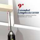 4PCS Robertson Square #2 Drive Bits, Premium S2 Alloy Steel 2 Square Drill Bits, Size SQ2, 1/4 Inch Hex Shank, 9 inch Long