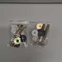 Jetec 4 Pieces Toilet Seat Screws Replacement Kit Plastic Bolts with Plastic Nuts and Washers Parts Kit for Fixing the Top Toilet Seat, White