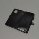 Defencase Compatible with iPhone 14 Case Wallet with RFID Blocking Card Holder for Women and Men, Fashion PU Leather Magnetic Snap Flip Zipper Strap Wallet Phone Case Fit for iPhone 14 6.1", Coffee