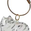 Cat Pet Keepsake Funeral Supplies: DIY Pet Fur Memory Capsule, Memorial Keychain for Cats, Transparent Transparent Material Pets Fur Keepsake, Self-Fill cat Memorial Gift for Pets Lovers (No.4)