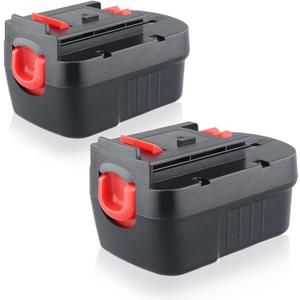 VANTTECH 2Packs HPB14 Ni-MH Battery Replacement for Black and Decker 14.4V 4.8Ah Battery Firestorm FSB14 FS140BX A1714 499936-34 499936-35 BD1444L HPD14K-2 CP14KB HP146F2 CDC140AK HP148F2R