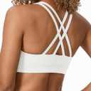 Buauty Mid Impact Sports Bras for Women with Removable Padded, Medium Support Racerback Bra Strappy Yoga Bras for Fitness (XL)