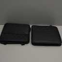 LXUNYI Car Organizer Back Seat, 2 Pack Waterproof Pu Leather Car Seat Storage Bag Large Foldable Universal Hanging Car Seat Back Organizer for Kids & Adults with Cup Holders Car Travel Accessories