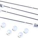 W10780048 Washer Suspension Rod Kit Compatible with Whirlpool Kenmore Admiral Maytag Washing Machine WTW4800XQ1 WTW4800XQ4 ATW4675YQ1 RTW4640YQ1, Spring Rods Maintains Balance (4 Pack) 27.6 inch