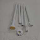 Shower Curtain Rod 31-80 in Adjustable Curtain Rod No Drilling Tension Shower Rod Stainless Steel for Bathroom Room Divider, White