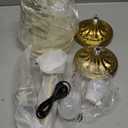 KDG Cordless Portables Table Lamp Set of 2, LED Fabric Shade Small Desk Lamps, 5000mAh Battery Powered Lighting, 2700K Stepless Dimmable Light for Living Room, Dining Room, Bedroom, Bedside (Bronze)