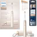 Philips Sonicare DiamondClean Prestige 9900 Rechargeable Electric Toothbrush with SenseIQ, 5 Premium All-in-One Brush Heads, Plaque Removal, Gum Care, Whitening, Champagne, BD9001AZ