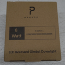 POPANU Canless Recessed Gimbal Downlight Rotatable-Spotlight 5 CCT 3 Inch Eyeball Ceilling Potlight, Dimmable Recessed Lights Fixture with Junction Box, 8W CCT Adjustable, White Round Trim, 5 Pack