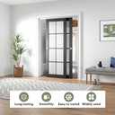 EaseLife 5.3FT/64in Bypass Double Sliding Pocket Door Hardware Kit,Commercial Grade,Aluminum,Bypassing Closet Doors Track for 2 Door System,Slide Smoothly Quietly,Easy Install,No Doors
