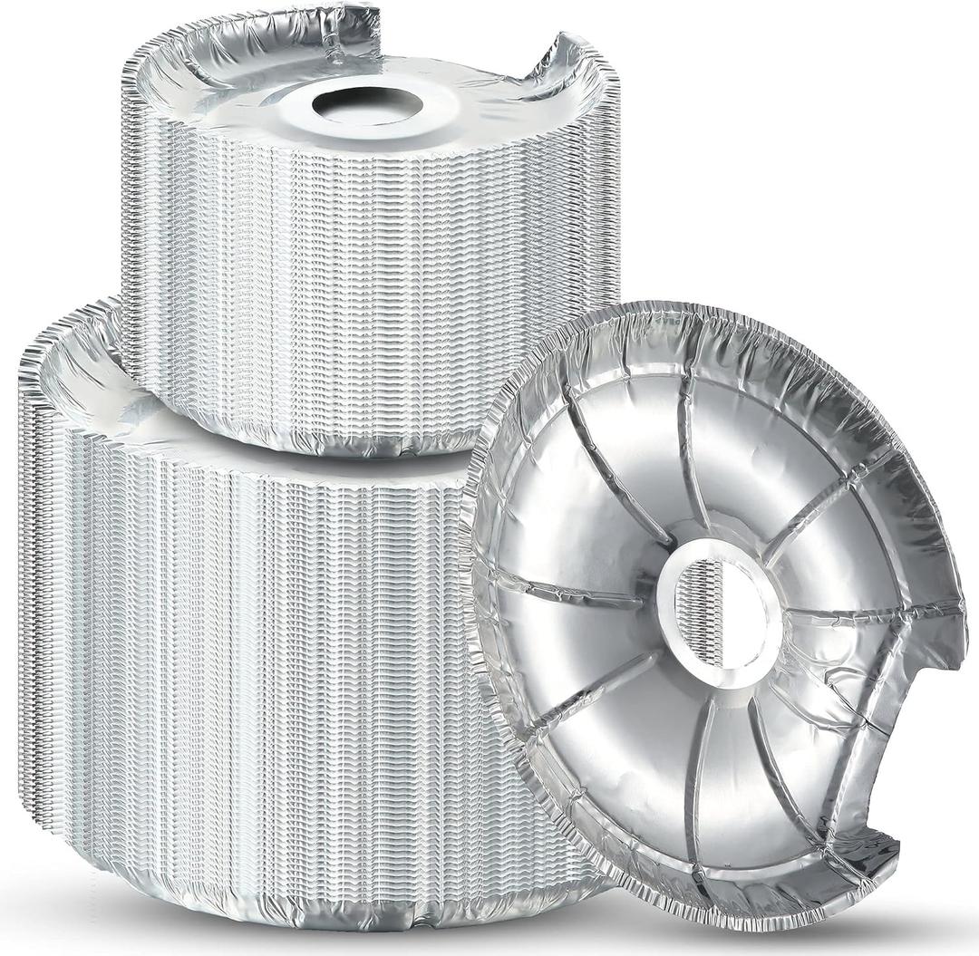 Dreyoo Electric Stove Burner Covers, Disposable Aluminum Foil Drip Pan Liners, 6.25 and 8 Inch Round Burner Liners to Keep Stove Top Clean from Oil and Food Drips