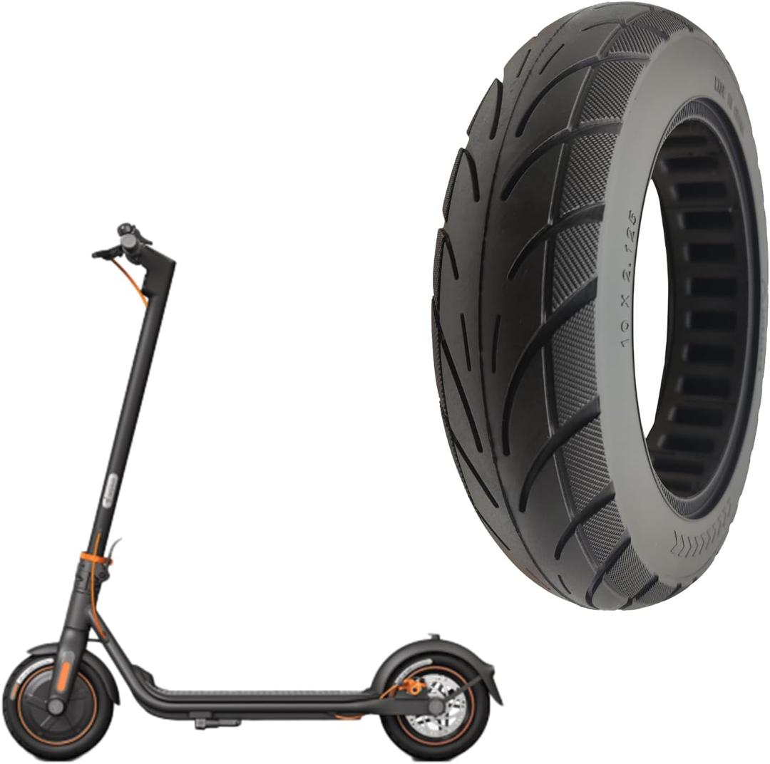 10 x 2.125 10-inch Honeycomb Tire, 10" Air Pocket Tyre Replacement for Segway Ninebot F Series KickScooter (F20 F25 F30 F40) D28U, uifi Electric Scooter Xiaomi Max Wheel Parts