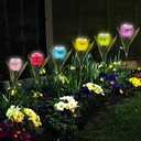 Bytech 5-Pack Solar Powered Tulip Stake