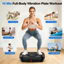 Multi-Functional Vibration Plate Exercise Machine | 450Lbs Capacity 199 Speeds Whole Body Workout Fitness Platform for Lymphatic Drainage & Muscle Activation