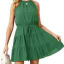 Summer Dress for Women Chiffon Blouses Skirt Spaghetti Sleeveless Tops Halter Ruffle Romper Sun Flowy Summer Outfits Large