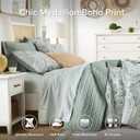 Comfort Spaces Boho Quilt Set King Reversible Vermicelli Quilting King Size Bed, All Season, Lightweight, Coverlet Winter Layer Bedding, Shams, Gloria, King Green 3 Piece