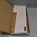 Wireless Keyboard and Mouse Combo, FullSized Wireless Keyboard and Adjustable DPI Mouse, 2.4GHz USB Receiver, Keyboard and Mouse for PC, Windows, Desktop, Laptop (Latte Color)