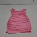 LAGSHIAN Women's Summer Sexy Bodycon Sleeveless Tank Straps Mesh Ruched Mini Party Dress Medium