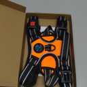 PHOEPET No Pull Dog Harness Medium Reflective Front Clip Vest with Handle,Adjustable 2 Metal Rings 3 Buckles,[Easy to Put on & Take Off](M, Orange)