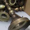 12 Pcs Candlestick Holders Gold Metal Taper Candle Holders Decorative Vintage Modern Table Centerpiece Decorations for Wedding Christmas Anniversary Dinner Party(Brass Gold,Vintage Style)