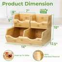 HOMESTEAD Bamboo Pantry Storage Bins Potato & Onion Storage Bin for Pantry Organizers, Produce Organizer Set of 3 Slide out Bin Access