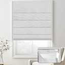 No Drill Blackout Roman Shades for Indoor Windows,Cordless Roman Blinds,Linen No Tools Window Shades,Easy to Install Window Blinds for Home Bedroom,Blackout-Gray 33" W x 48" H