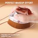 4 x Flat Top Foundation Makeup Brush - Hexagon Kabuki Powder Make Up Brushes Soft and Dense Bristles with Protective Case for Liquid, Blending, Body, Self-tanner, Cream, Buffing (Pink)