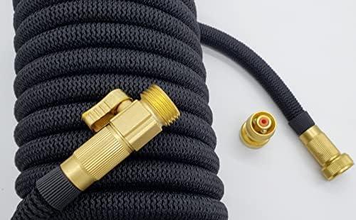Garden Hose 50FT  Expandable Hose, Solid Brass Nozzle