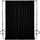 DWCN 10x7 FT Black Backdrop Curtains for Parties, Photography Backdrop Drapes with Rod Pockets for Wedding Decorations Stage Birthday Family Gatherings, 2 Panels 5ft x 7ft