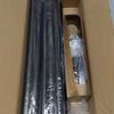 Wood Curtain Rods for Windows 72 to 144 Inches(6-12ft),1 inch Adjustable Window Curtain Rods with Imitation Wood Grain Finials, Heavy Duty Decorative Drapery Rod for Bedroom, Kitchen and patio (Black)