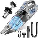 BQYPOWER Handheld Vacuum Cordless, 16000PA Strong Suction Hand Held Vacuum Cordless Rechargeable with Multiple Accessories, Portable Car Vacuum Cleaner High Power for Car Home Office (Silver Blue)