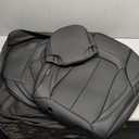 Coverado Seat Covers Full Set, Black Seat Covers for Cars 5 Seats, Car Seat Protector, Waterproof Nappa Leather Car Seat Cushion, Front and Rear Car Seat Cover Fit for Most Sedans SUV Pick-up Truck