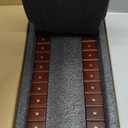 Now Playing Vinyl Record Stand, 50 LP Vinyl Record Storage with Non-slip Grooves, Wood Now Spinning Vinyl Record Holder for Albums Magazine Rack Magazine Organizer Record Display, Gift Package (Brown)