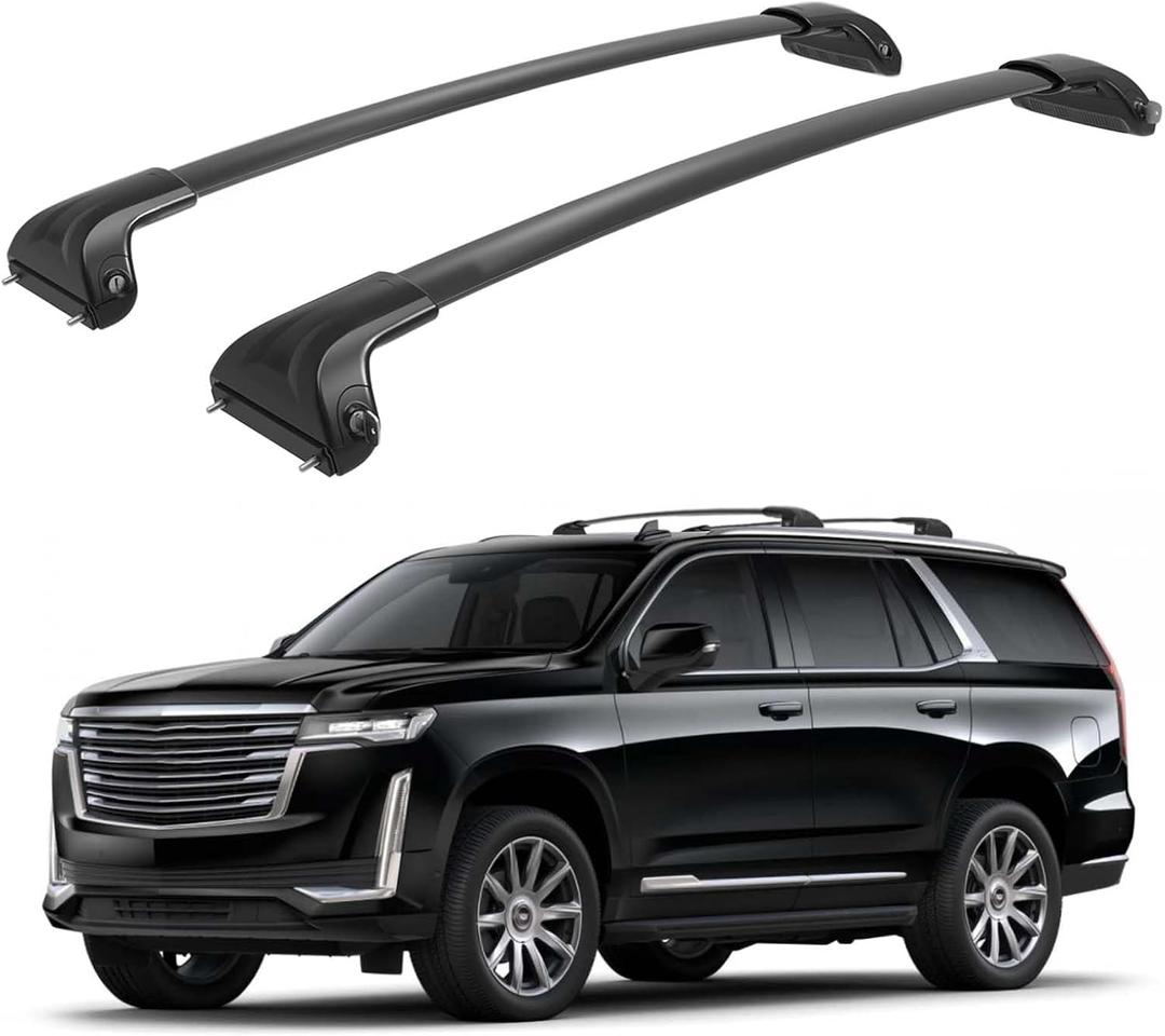 330lbs Lockable Roof Rack Cross Bars Fit for 2015 2016 2017 2018 2019 2020 Chevrolet Suburban/Tahoe, GMC Yukon & Yukon XL, Cadillac Escalade & Escalade ESV, Aluminum Roof Rails Crossbar