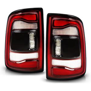 Smoked Tail Lights Assembly w/Blind Spot Compatible with 2020-2023 Ram 2500 3500 Black Bezel Rear Brake Lamps Taillights 68548947AA 68548946AA