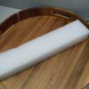 Ottoman Tray Round, 20" Large Ottoman Tray with Handles Wooden Ottoman Trays for Living Room, Decorative Tray, Wooden Serving Trays for Food Serving, Breakfast, Coffee, Appetizers