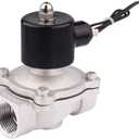 SUS304 Electric Solenoid Valve - 1" NPT 24V DC Stainless Steel Normally Closed Valve for Water Air Gas Fuel Oil