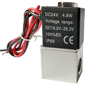 AOPANDA 1/4inch DC 24V 2 Way Normally Closed Electric Solenoid Air Valve, Stainless Steel 1/4 NPT