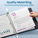 SUNEE 3 Ring Binders 1 Inch 12 Pack, Clear View Three Ring PVC-Free (Fit 8.5x11 Inches) for School or Office Supplies, Black