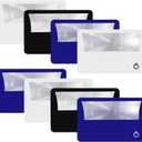Frienda 8 Pieces Credit Card Magnifier Bundle Wallet Purse Magnifying Glass LED Illuminated Magnifier 3X Pocket Card (Black, White and Blue)
