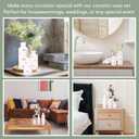 Hallops Ceramic Flower Vases - Set of 3-3x10, 3x7.5, 3x5 inches - Unique Modern-Minimalist Home Vase - White Decorative Vases for Home Centerpieces - Aesthetic Decor for Bedroom, Tabletop, Entryway