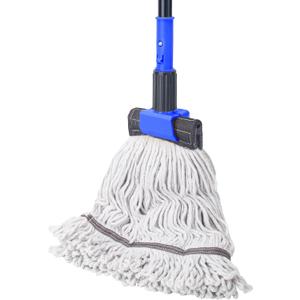 KeFanta Heavy Duty Mops for Floor Cleaning,60" Commercial Industrial Mop with Long Handle, Looped-End String Cotton Wet Mop for Home, Kitchen, Garage, Office and Concrete/Tile Floor