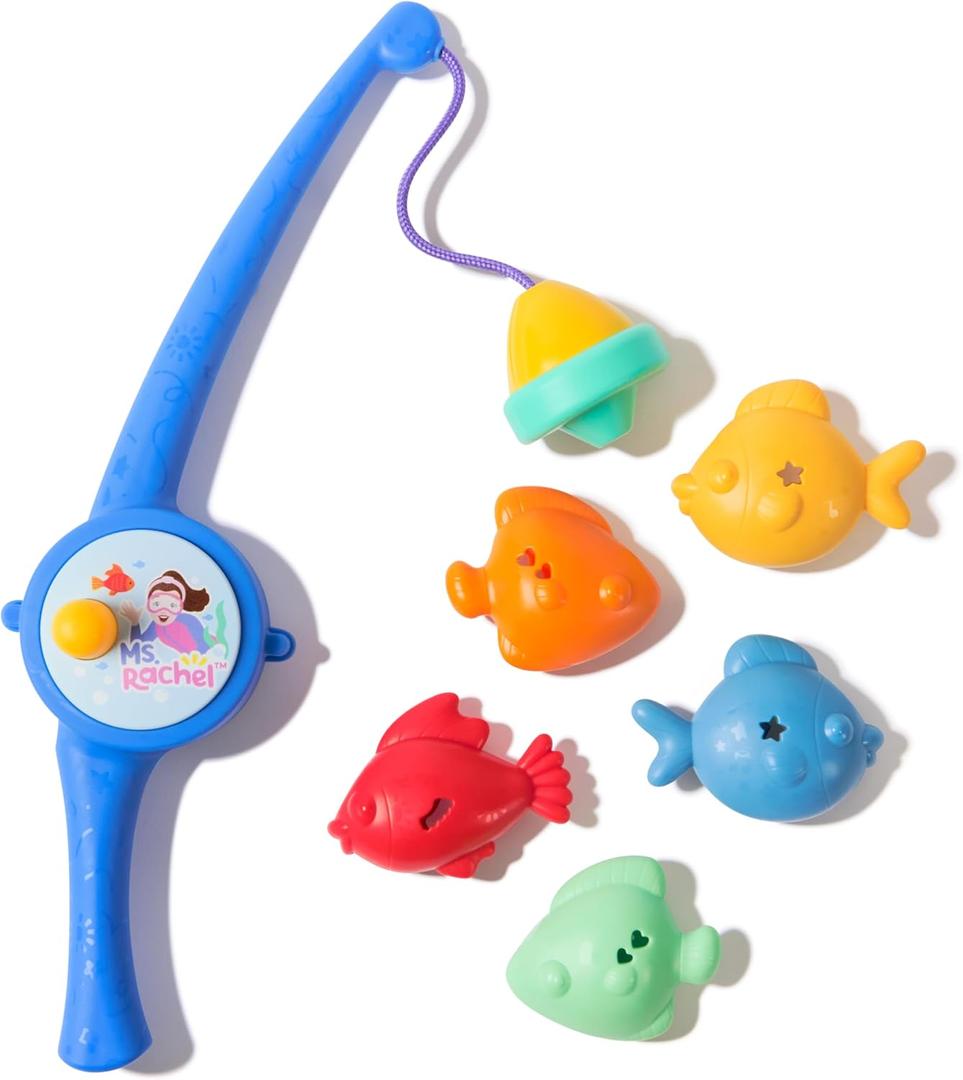 Ms. Rachel Official Counting Fishes Playset with 5 Floatable Toy Fish, Educational Toys & Toddler Toys for Girls & Boys Ages 2-3+ Years