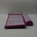 ProsourceFit Acupressure Mat and Pillow Set for Back/Neck Pain Relief and Muscle Relaxation, XL - Black/White (Large - Purpule/White)