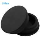 5Pcs Silicone Rubber Plug for 2 Inch Round Holes, Black Waterproof Flexible Rubber Stopper Seal Button Plugs Tube Pipe End Caps Sink Overflow Bathtub Jet Covers