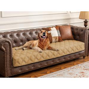 Ameritex Waterproof Dog Bed Cover Pet Blanket with Anti-Slip Back for Furniture Bed Couch Sofa (30x100 Inch (Pack of 1), Sand)