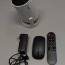 [Built-in Apps & 2026 Upgraded] Mini Projector with WiFi 6 and Bluetooth 5.4 Support 4K 1080P Auto Keystone 180 Rotatable Projector Portable Compatibile with HDMI/TV Stick/Memory Stick/Laptop, White