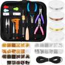 PAXCOO Jewelry Making Supplies Kit, Jewelry Making Kit with Jewelry Making Tools, Jewelry Wires and Jewelry Findings for Jewelry Making, Repair and Beading
