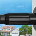 AIZESI 41-124 Inch Heavy Duty Black Tension Curtain Rod - No Drilling, Adjustable, Rust-Resistant for Outdoor, Living Room, Window, Bathroom